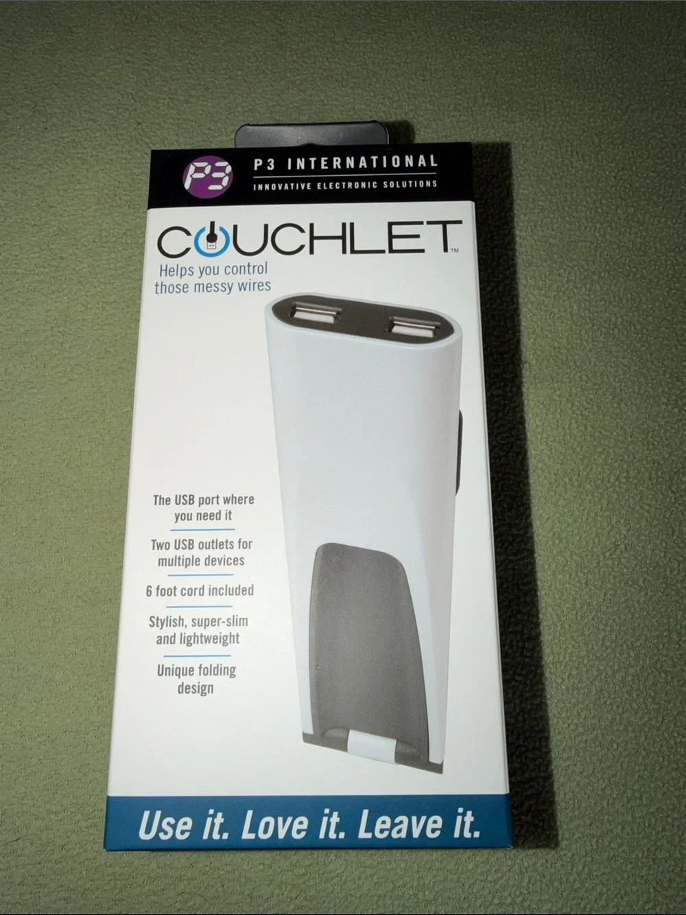 Couchlet Dual USB Charging Outlet - White by